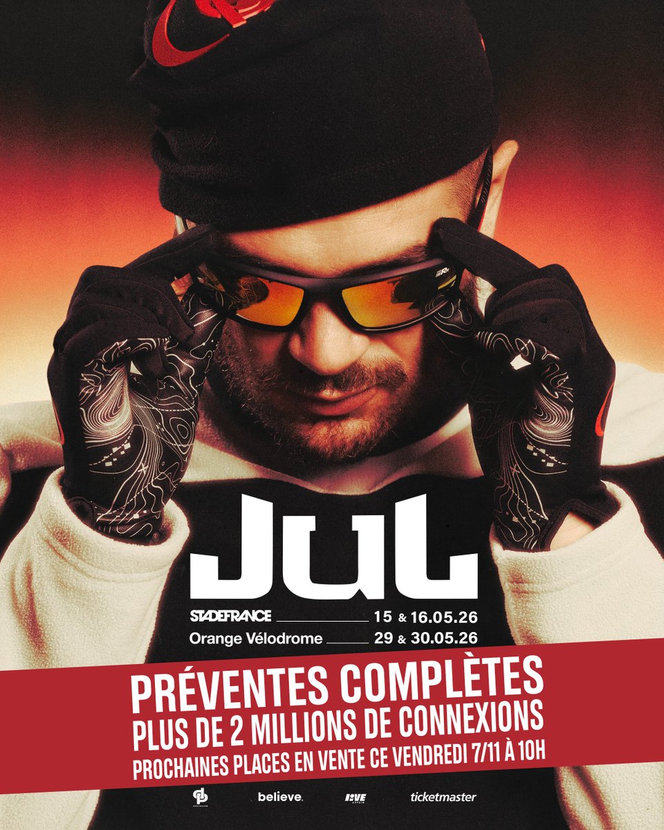 JUL - Stade Vélodrome, Marseille - vendredi 29 mai 2026 à 20h