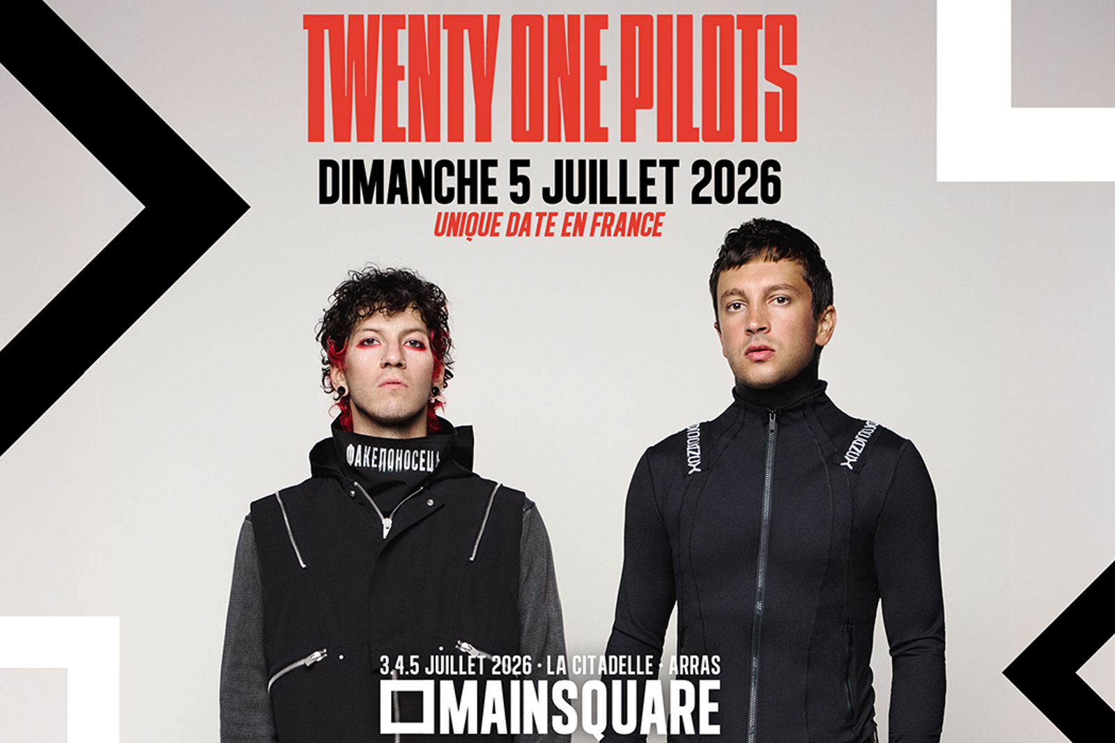 Twenty One Pilots - The Clancy World Tour - Main Square Festival 2026, Arras (FRANCE) - Vendredi 3 juillet 2026 à 20h